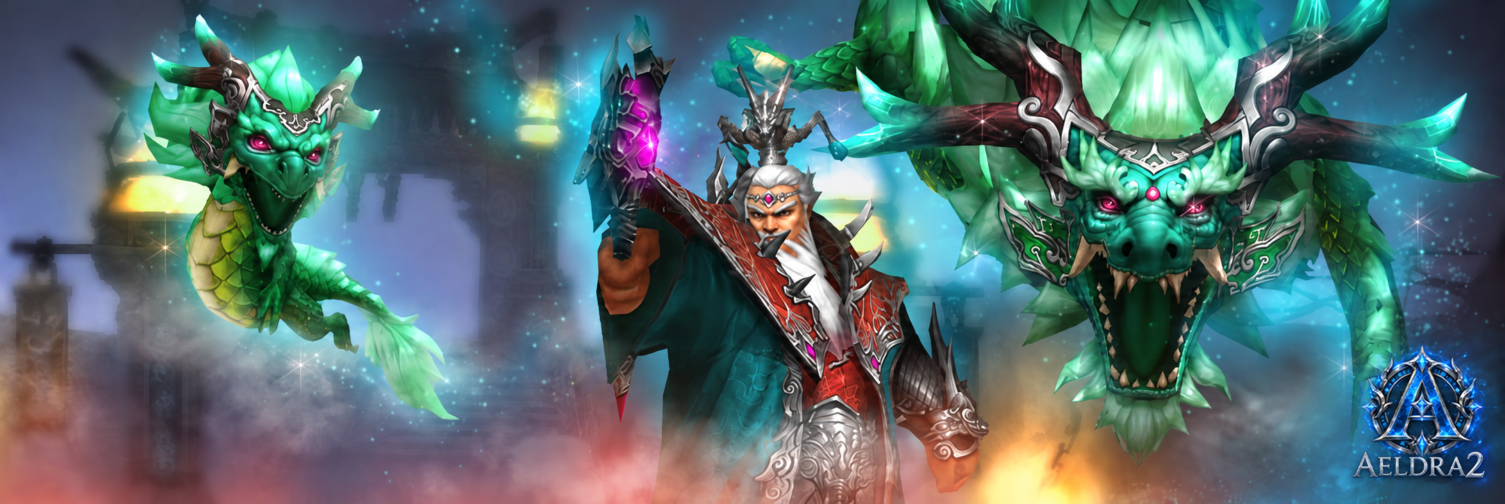 Dragões e guerreiro no Aeldra2